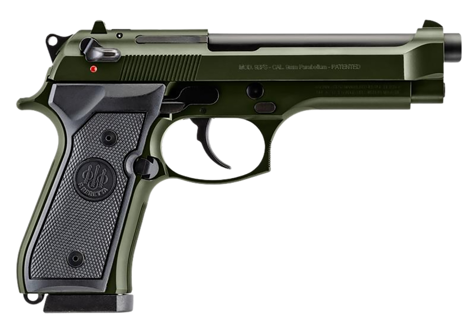 BERETTA 92FS 9mm 4.9" 10rd - OD Green & Black