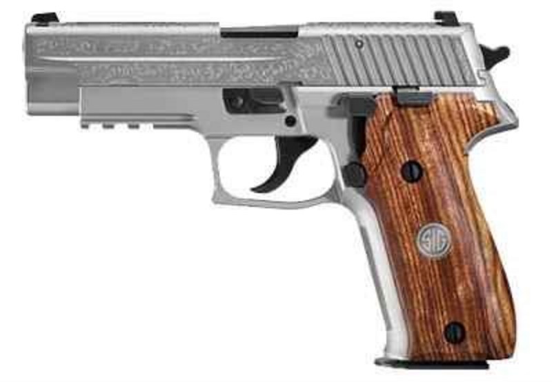 SIG SAUER P226 9mm 15rd ENGrAVED SS WOOD