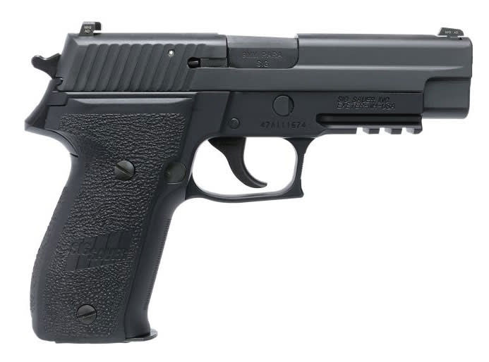 Sig Sauer P226 9mm Pistol, Black Nitron Anchor Engraved 15rd - MK25