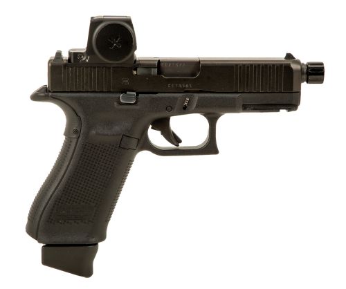 Used Glock 45 9MM, 2 Magazines, Red Dot, Threaded, Factory Box